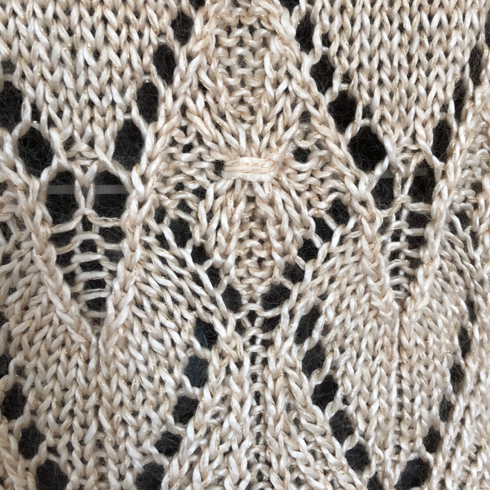 NEW Handmade Silk cashmere wool lace top M - Picture 4 of 4